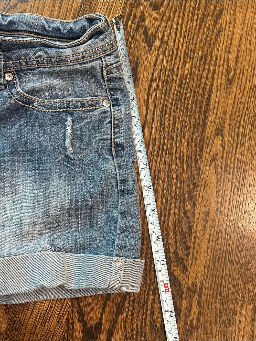 Y2K Red Rivet Embellished Low Rise Shorts - Picture 4 of 8
